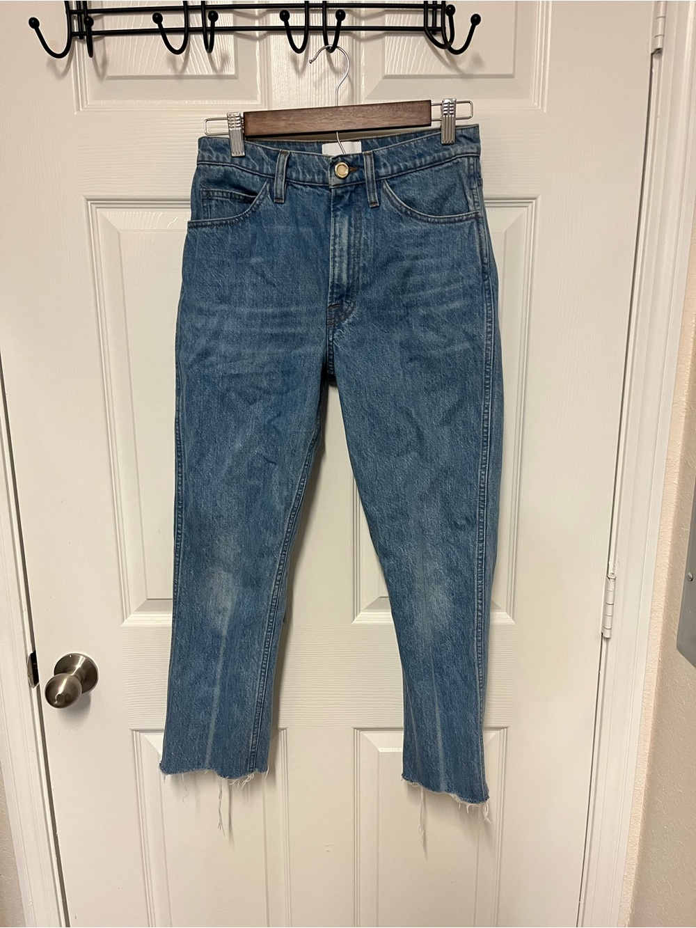 FRAME Le Italien Straight Jeans Size 25 – Made in Italy Raw Hem